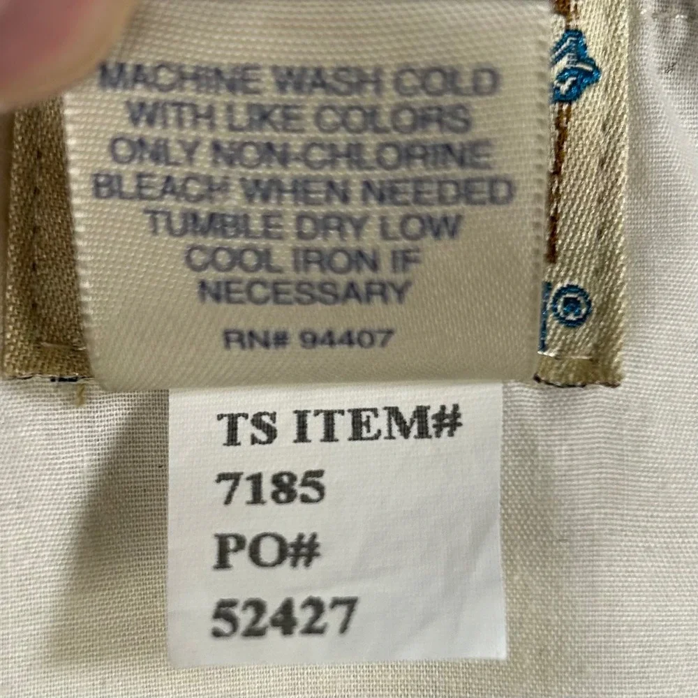 Travelsmith Mens Belted‎ Pants Mens XXL Tan Khaki Cotton Elastic Waist Vintage